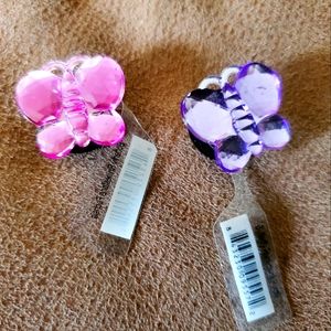 Authentic CROCS Jibbitz - rhinestone butterflies (set of 2)